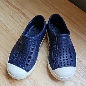 Native Navy Slip-On Shoes with Cream Soles
